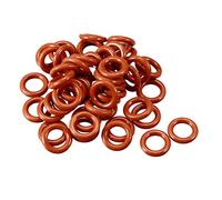 sourcingmap Silicone O-Ring, 10mm OD, 6mm ID, 2mm Width, VMQ Seal Rings Gasket, Red, Pack of 50