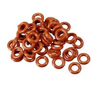 sourcingmap Silicone O-Ring, 11mm OD, 6.2mm ID, 2.4mm Width, VMQ Seal Rings Gasket, Red, Pack of 50