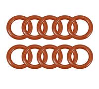 sourcingmap Silicone O-Ring, 12mm OD, 8mm ID, 2mm Width, VMQ Seal Rings Gasket, Red, Pack of 10