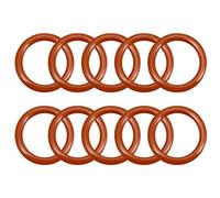 sourcingmap Silicone O-Ring, 14mm OD, 10mm ID, 2mm Width, VMQ Seal Rings Gasket, Red, Pack of 10