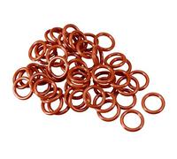 sourcingmap Silicone O-Ring, 14mm OD, 10mm ID, 2mm Width, VMQ Seal Rings Gasket, Red, Pack of 50