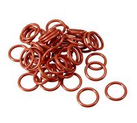 sourcingmap Silicone O-Ring, 15mm OD, 11mm ID, 2mm Width, VMQ Seal Rings Gasket, Red, Pack of 50