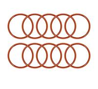 sourcingmap Silicone O-Ring, 30mm OD, 26.2mm ID, 1.9mm Width, VMQ Seal Rings Gasket, Red, Pack of 10