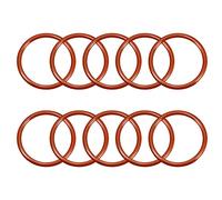 sourcingmap Silicone O-Ring, 38mm OD, 31mm ID, 3.5mm Width, VMQ Seal Rings Gasket, Red, Pack of 10