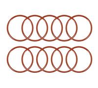 sourcingmap Silicone O-Ring, 40mm OD, 35.2mm ID, 2.4mm Width, VMQ Seal Rings Gasket, Red, Pack of 10
