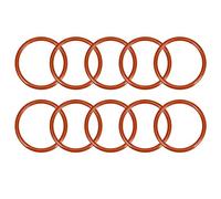 sourcingmap Silicone O-Ring, 41mm OD, 34.8mm ID, 3.1mm Width, VMQ Seal Rings Gasket, Red, Pack of 10