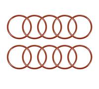 sourcingmap Silicone O-Ring, 48mm OD, 41.8mm ID, 3.1mm Width, VMQ Seal Rings Gasket, Red, Pack of 10