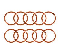 sourcingmap Silicone O-Ring, 50mm OD, 43mm ID, 3.5mm Width, VMQ Seal Rings Gasket, Red, Pack of 10