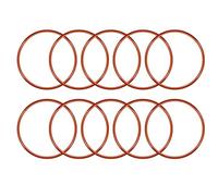 sourcingmap Silicone O-Ring, 50mm OD, 46.2mm ID, 1.9mm Width, VMQ Seal Rings Gasket, Red, Pack of 10