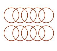 sourcingmap Silicone O-Ring, 57mm OD, 53mm ID, 2mm Width, VMQ Seal Rings Gasket, Red, Pack of 10