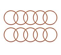 sourcingmap Silicone O-Ring, 65mm OD, 58.8mm ID, 3.1mm Width, VMQ Seal Rings Gasket, Red, Pack of 10