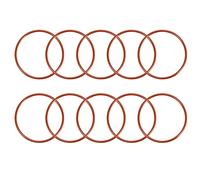 sourcingmap Silicone O-Ring, 68mm OD, 61.8mm ID, 3.1mm Width, VMQ Seal Rings Gasket, Red, Pack of 10