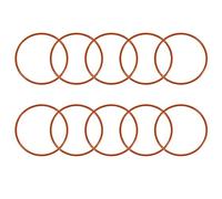 sourcingmap Silicone O-Ring, 76mm OD, 69.8mm ID, 3.1mm Width, VMQ Seal Rings Gasket, Red, Pack of 10