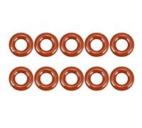 sourcingmap Silicone O-Ring, 9mm OD, 4.2mm ID, 2.4mm Width, VMQ Seal Rings Gasket, Red, Pack of 10