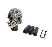 sourcingmap Silver Tone Skull Head Shaped Manual Gear Shift Knob Lever for Car