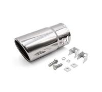 sourcingmap Silver Tone Stainless Steel Exhaust Muffler Pipe 2.28" Inlet 5.3"