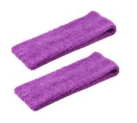 sourcingmap Spa Bathing Fringe Holder Stretchy Headband Hair Band Sweatband 2 Pcs Purple