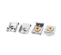 Sourcingmap® Spring Loaded Adjustable Wall Hanging Mount Mirror Clip Brackets Set