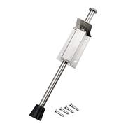 sourcingmap Stainless Steel Brushed Easy-Step Door Stop Spring Loaded Lock 245mm Length