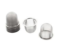 sourcingmap Stainless Steel Restaurant Round Mesh Filter Tea Strainer 8pcs Silver Tone