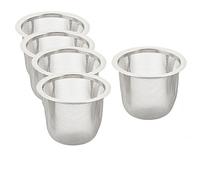 Sourcingmap Stainless Steel Round Mesh Reusable Tea Leaf Spice Teapot Filter Strainer 60mm Dia 5pcs