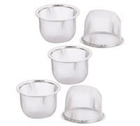 Sourcingmap Stainless Steel Round Mesh Reusable Tea Leaf Spice Teapot Filter Strainer 70mm Dia 5pcs
