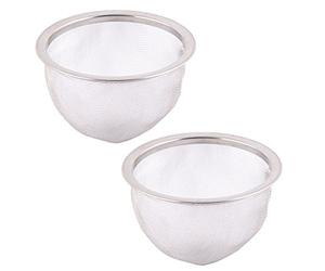 Sourcingmap Stainless Steel Round Mesh Reusable Tea Leaf Spice Teapot Filter Strainer 80mm Dia 2pcs