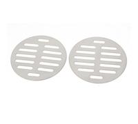 Sourcingmap Stainless Steel Round Sink Floor Drain Strainer Cover 4 Inch Dia 2pcs