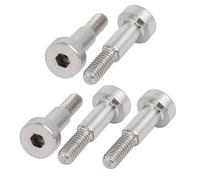 Sourcingmap Stainless Steel Socket Shoulder 5pcs 304 Hex 5mm 10mm M4