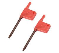 Sourcingmap Torx Screwdriver, T15 S2 Flag Handle Star Driver Key Wrench Spanner 2 Pcs