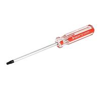 Sourcingmap Torx Screwdriver, T20 Security Magnetic Star Screw Driver w 4" CR-V Shaft and Clear Red Handle
