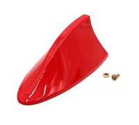 sourcingmap Universal Shark Fin Shape Car Roof AM FM Radio Signal Aerial Antenna Red