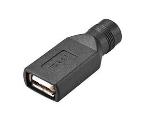 SourcingMap USB to DC 5.5x2.1mm Female Connector Power Adapter, DC/USB Charging Black