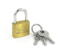 Sourcingmap UxcellMini Size Security 19mmx7mmx31mm Door Lock Brass Padlock with 3 Keys