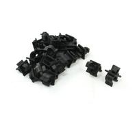 sourcingmap Vehicle Car 10mm Hole Black Plastic Hood Prop Rod Clips Rivet 20pcs