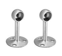Sourcingmap Wardrobe Pipe Bracket, 16mm Dia, Ceiling Mounted Rail Rod Support Socket 2pcs