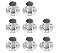 Sourcingmap Wardrobe Pipe Bracket, 19mm Dia, Wall Mount Hanging Rail Rod Support Socket 8pcs
