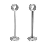 Sourcingmap Wardrobe Pipe Bracket, 20mm Dia, Ceiling Mounted Rail Rod Support Socket 2pcs