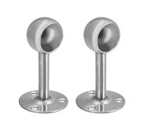 Sourcingmap Wardrobe Pipe Bracket, 25mm Dia, 85mm Height, Wall Mounted Rail Rod Supports Socket 2pcs