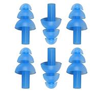 Sourcingmap Waterproof Silicone Swimming Earplugs with Mushroom Design, 3 Pairs - Soft and Comfortable Ear Plugs Protection for Men Women, Blue