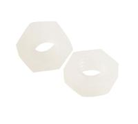 Sourcingmap White 1/8" Female Thread 0.1" Height Hex Screw Nut 30 Pcs