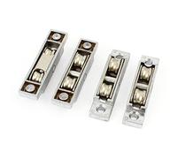 Sourcingmap Window Door 13mm Rotatable Axle Dual Rollers Sash Pulley Wheel 4 Pcs