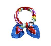 sourcing map Women Small Square Scarf Scarves Leopard Printed Striped Polka Dots Pattern Kerchief Neckerchief Multicolor 50x50cm/19.69x19.69"(LxW)