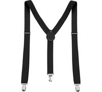 Sourcingmap Women's Suspenders Metal Clips Adjustable Elastic Band Y Shaped Suspender One Size Dark Black