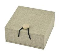 Sourcingmap Wooden Birthday Bracelet Jewelry Gift Display Holder Box 10.5 X 10cm Beige