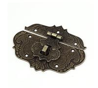 Sourcingmap Wooden Case Chest Toolbox 86mm x 65mm Clasp Hasp Latches Bronze Tone