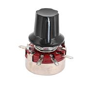 Sourcingmap WTH118 2K2 ohm 2W 5.9mm Shaft 4 Terminals Wirewound Potentiometer w Knob