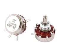 sourcingmap WTH118 680K Ohm 2W 6mm Shaft Carbon Rotary Potentiometer 2Pcs