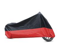 sourcingmap XL 190T Rain Dust Motorcycle Cover Black+Red Outdoor UV Waterproof