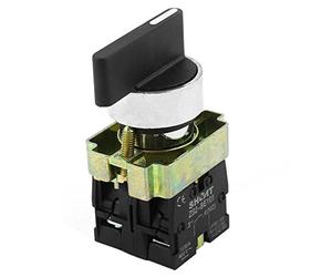 Sourcingmap ZB2-BE101 SPDT 2NO 3-Position Rotary Selector Switch AC 600V 10A